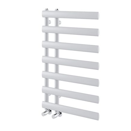 Dunwell White Heated Towel Rail - 780x500mm