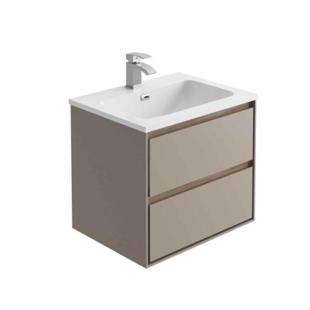 Newbury French Grey and Sawn Oak Wall Hung Vanity Unit 600mm