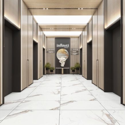 Stockholm White Marble Uniglow Porcelain Tile - 1200x600mm
