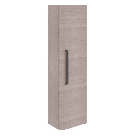 Esk Stone Grey Wall Mounted Tall Storage Cabinet with Black Handle