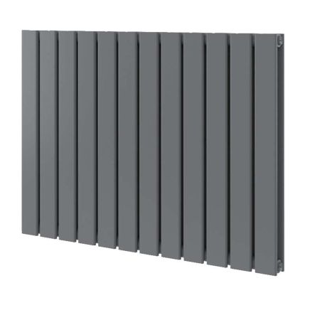 Perth Grey Double Vertical Flat Panel Radiator 600x816mm