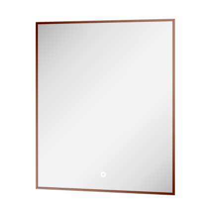 Rione Bronze Rectangular Backlit LED Heated Mirror 600x725mm