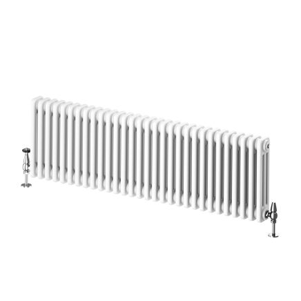 Upton White Triple Horizontal Column Radiator - 400x1370mm