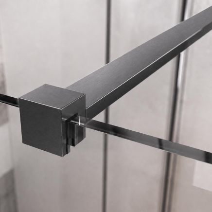 Oxford Gunmetal Shower Screen Extension Support Bar 1200mm