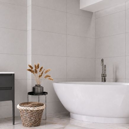 Zenia Ceniza Grey Concrete Porcelain Tile 600x1200mm