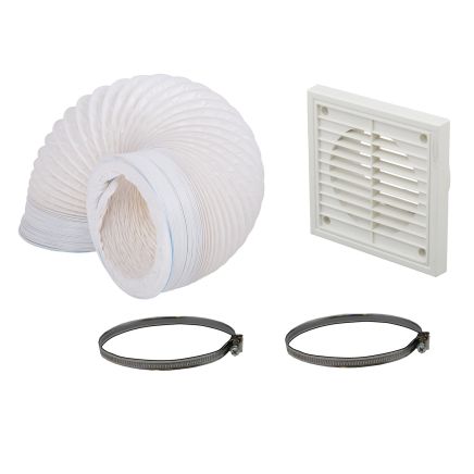 White Extractor Accessory Kit for Wall Mounted Extractor Fans