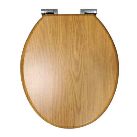 Claydon Traditional Oak Soft Close Toilet Seat