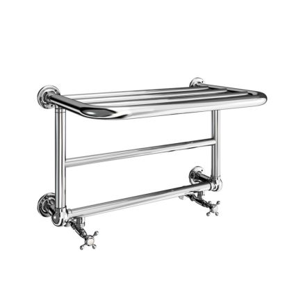 Burlington Strand Chrome Heated Towel Rail 642x404mm