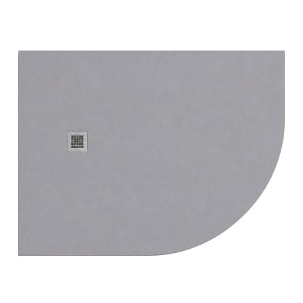 Peoria Grey Slate Effect Right Hand Offset Quadrant Shower Tray 1200x900mm