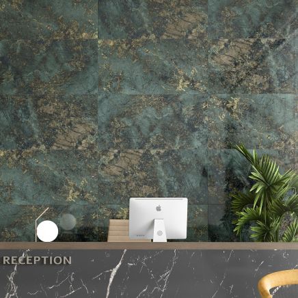 Jade Green High Gloss Porcelain Marble Tile 1200x600mm