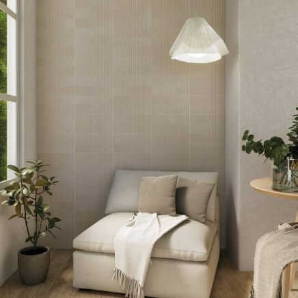 Gambino Decor Beige Matt Ceramic Brick Tile - 75x300mm