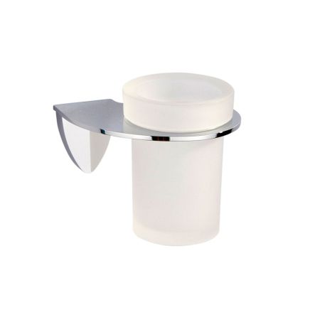 Charvil Glass Tumbler & Chrome Holder