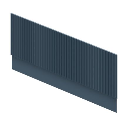 Wish Ribbed Blue Front Bath Panel