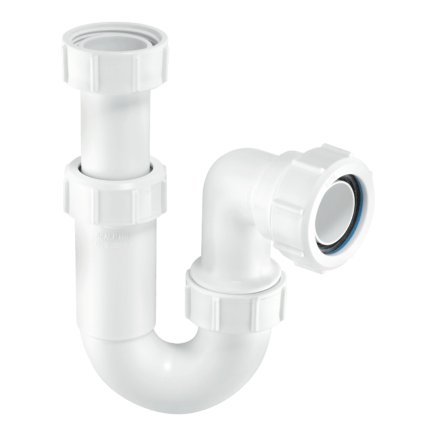 McAlpine 1¼" x 75mm Seal Adjustable Inlet 'P' Trap - ASA10
