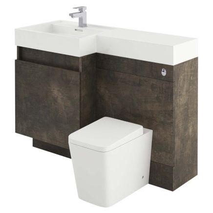 Summers Metallic Left Hand Combination Vanity Basin and WC Unit 1200mm