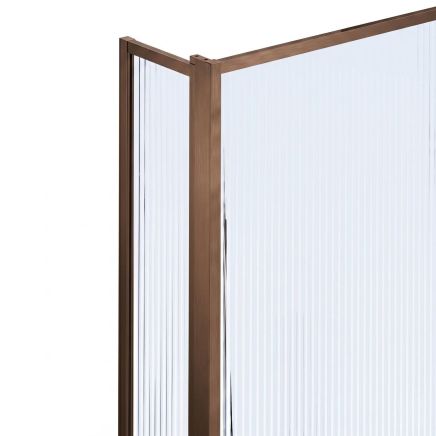 Amien Brushed Bronze Shower Screen Corner Post