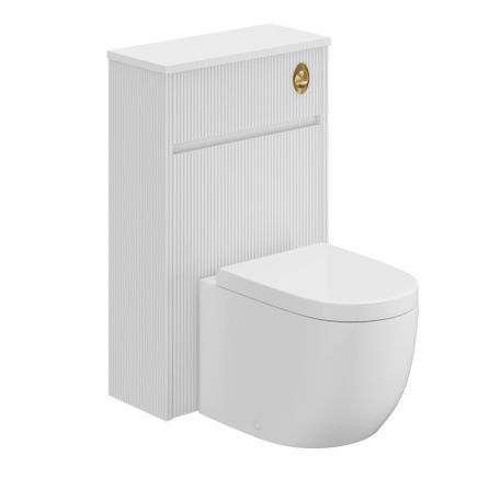 Bryce 500mm Ribbed Matt White WC Unit