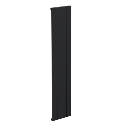 Tesoro Black Single Linear Aluminium Radiator 1800x380mm