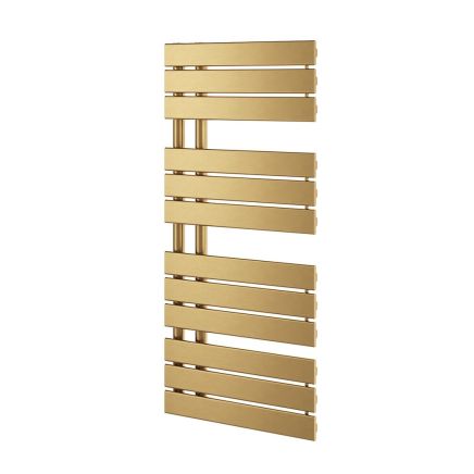 Tarvos Brushed Gold Heated Towel Rail - 1080x550mm