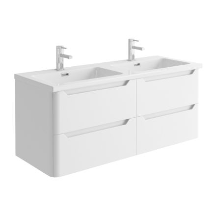 Wall Hung 1200mm Vanity Unit in Matt White