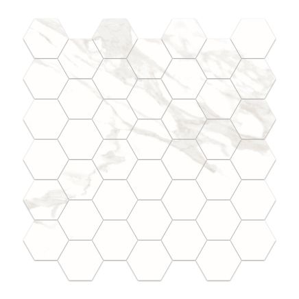 Miramar White Polished Porcelain Mosaic 300x300mm