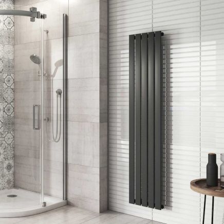 Perth Grey Single Vertical Flat Panel Radiator 1600x340mm