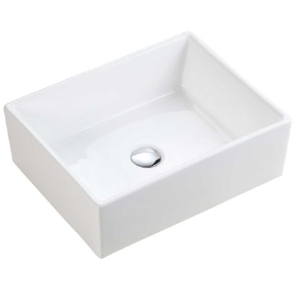 Coyote White Rectangular Countertop Basin