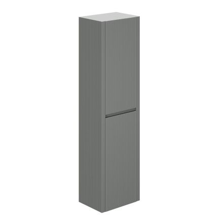 Bryce Ribbed Grey Tall Storage Unit