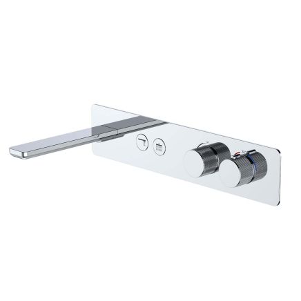 Coach Chrome Wall Mounted 2 Way Bath Shower Mixer Tap with Spout