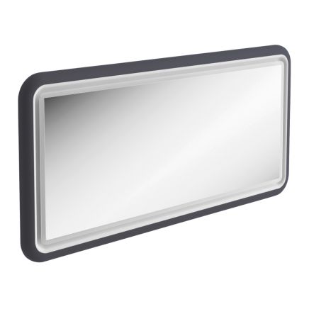 Stonehouse Slate Grey Framed Illuminated LED Mirror 980x650mm