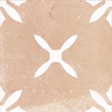 Pedro Sand Decor Flower Matt Porcelain Tile - 223x223mm