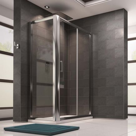Moxby Chrome Shower Side Panel 700mm