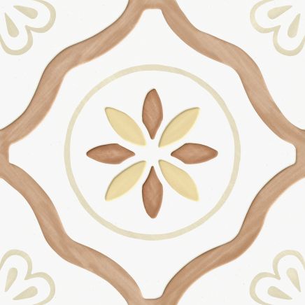 Lira Clay Petals Matt Porcelain Tile - 223x223mm