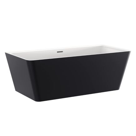 Milo Black Freestanding Acrylic Bath 1500x750mm