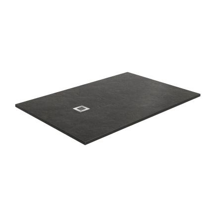 Peoria Black Slate Effect Rectangle Shower Tray 1800x800mm