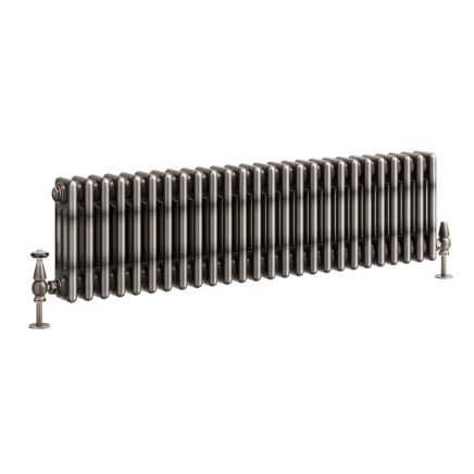 Clement Raw Metal Triple Horizontal Column Radiator - 300x1190mm