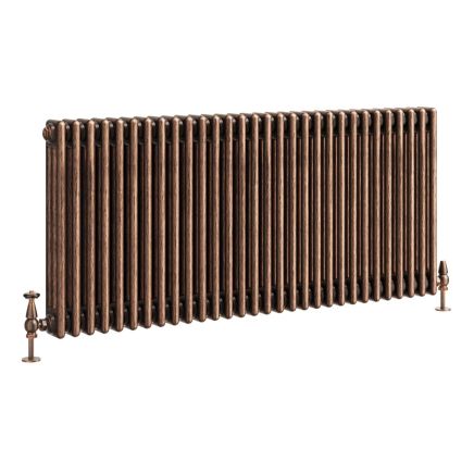Clement Antique Copper Triple Horizontal Column Radiator - 600x1370mm