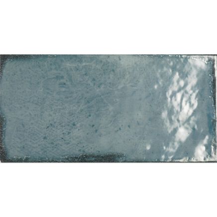 Inca Aguamarina Blue Glossy Porcelain Brick Tile - 150x316mm