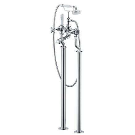 Grosvenor Chrome Bath Shower Mixer Tap on Standpipes