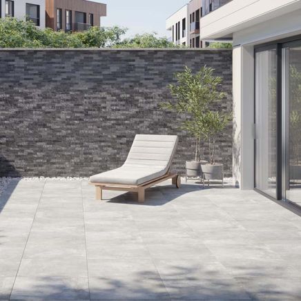 Gandi Concrete Perla Outdoor Porcelain Tile roomset