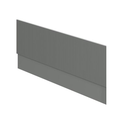 Bryce 1800mm Ribbed Grey Front Bath Panel