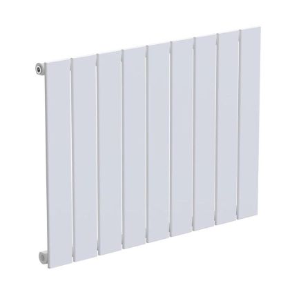 Livio White Horizontal Single Panel Aluminium Radiator 600x810mm
