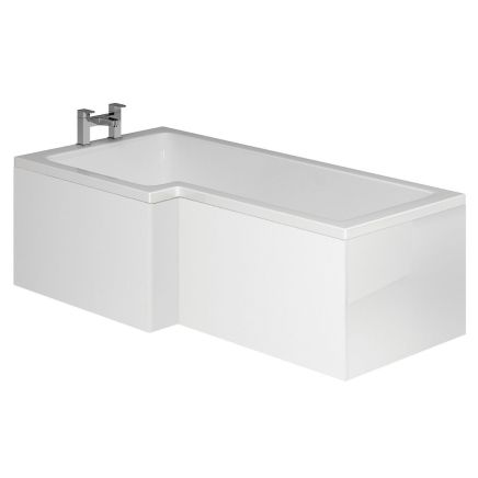 White Acrylic L-Shape Front Bath Panel 1700mm