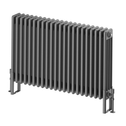 Grey Quadruple Horizontal Column Radiator - 600x1010mm