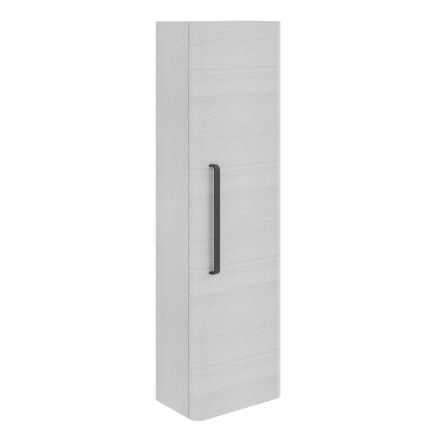 Esk White Wall Mounted Tall Storage Cabinet with Black Handle
