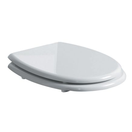 Laine Gloss White Toilet Seat with Chrome Handle