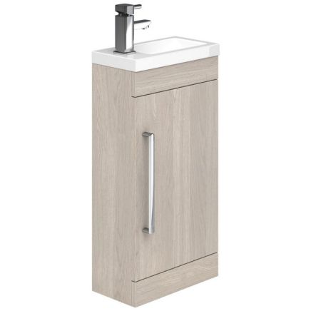 Nante Light Elm Floor Standing Cloakroom Vanity Unit