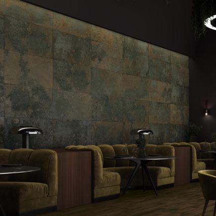 Brunel Black Lappato Porcelain Concrete Tile - 1200x600mm