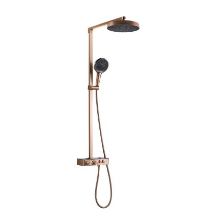 Manisa Brushed Bronze Thermostatic Shower Pack