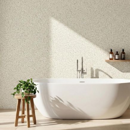 Bushboard Nuance Vanilla Quartz Postformed Waterproof Shower Wall Panel 1200mm